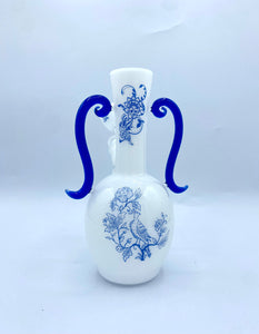 7" Porcelain Water Pipe Bong Tobacco Smoking Pipe Glass Bowl