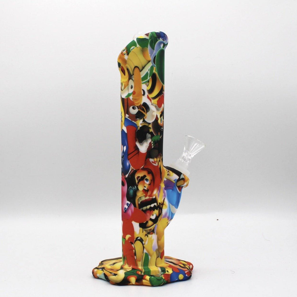 10" Unbreakable Silicone Bong with Ice catcher Smash Bros - Bongsus